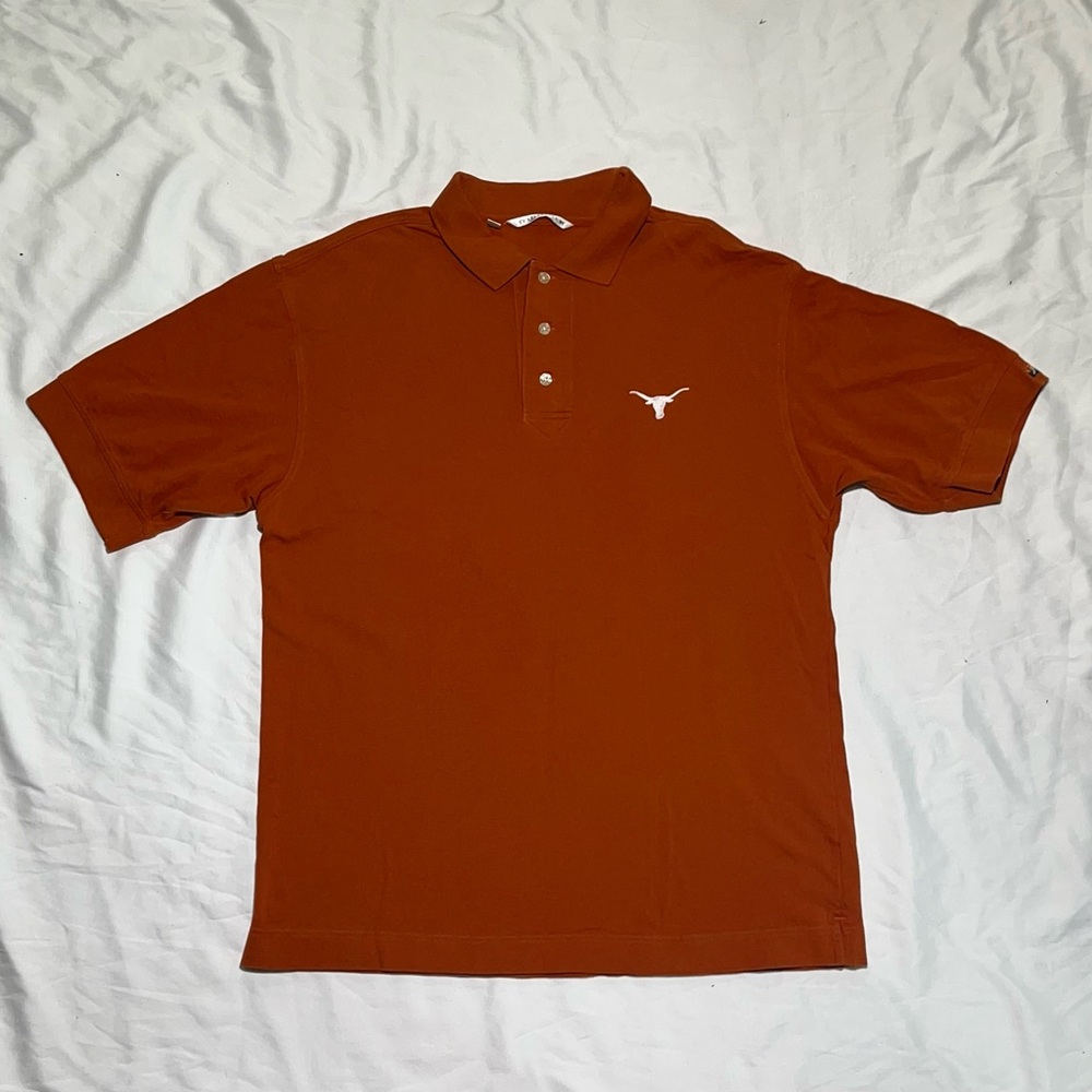 Texas Longhorns Shirt Burnt Orange Polo Casual Tailgater University size L men’s